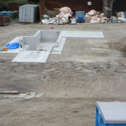 破砕機基礎工事