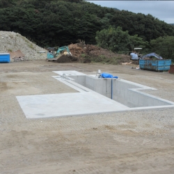 破砕機基礎工事