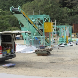 破砕機基礎工事